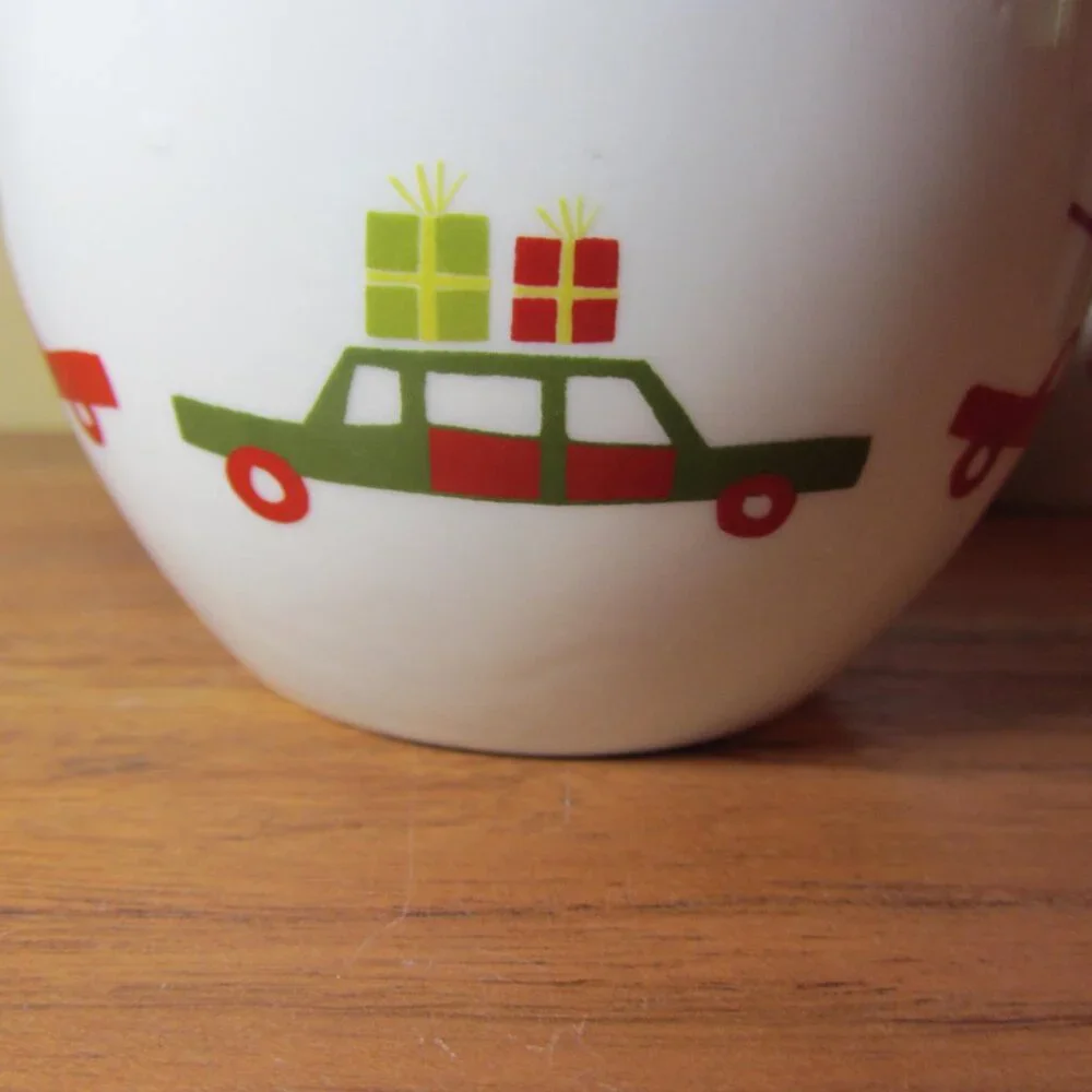 crate & barrel bowls yule town Julia Rothman holiday christmas set of 3 (w3541)